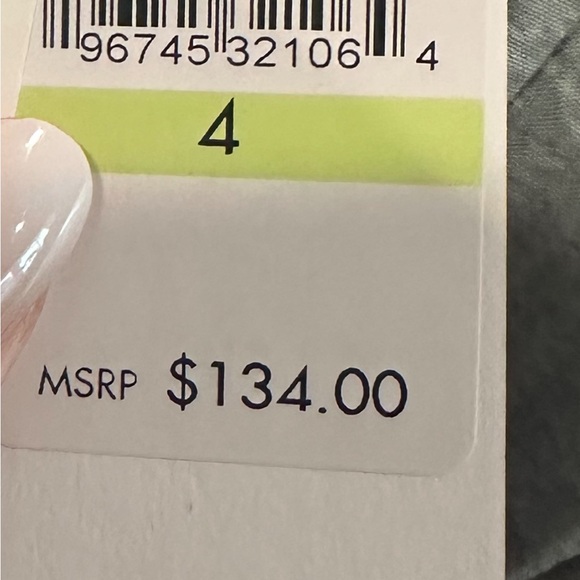 Calvin Klein Midi Dress - Light Green Medium Smocked with a Slit - Picture 6 of 6